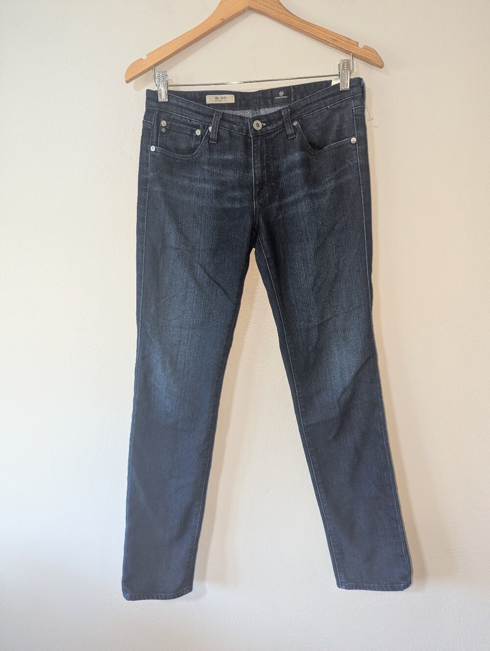 29 AG Adriano Goldschmied The Stilt Cigarette Leg Dark Wash Jeans